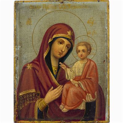 Icona Raffigurante "la Vergine Odigitria con Bambino"