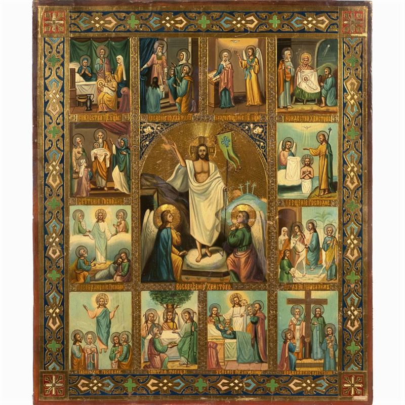 Icona Raffigurante "le Dodici Feste"