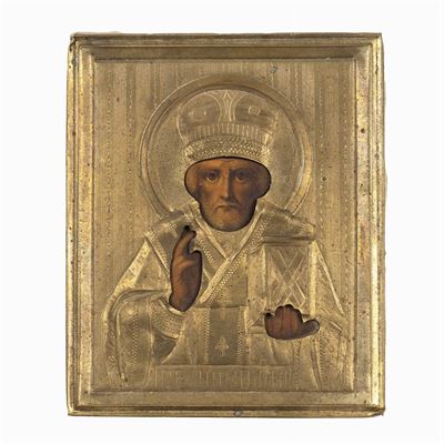 Icona da Viaggio Raffigurante "san Nicola"