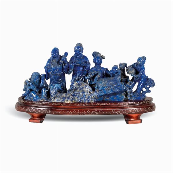 Large lapislazuli group