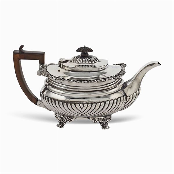Silver teapot