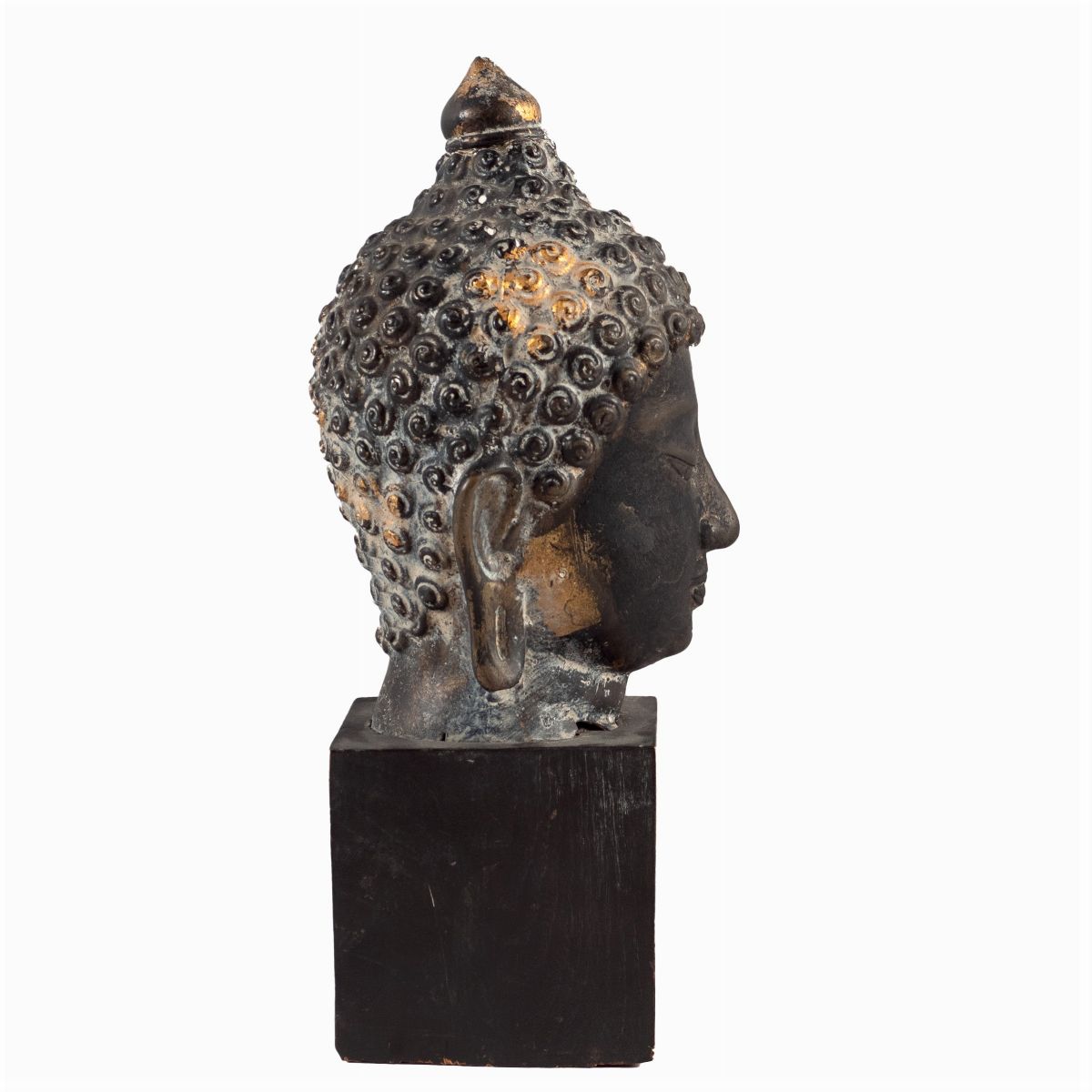 Scultura in Bronzo Raffigurante Testa di Buddha