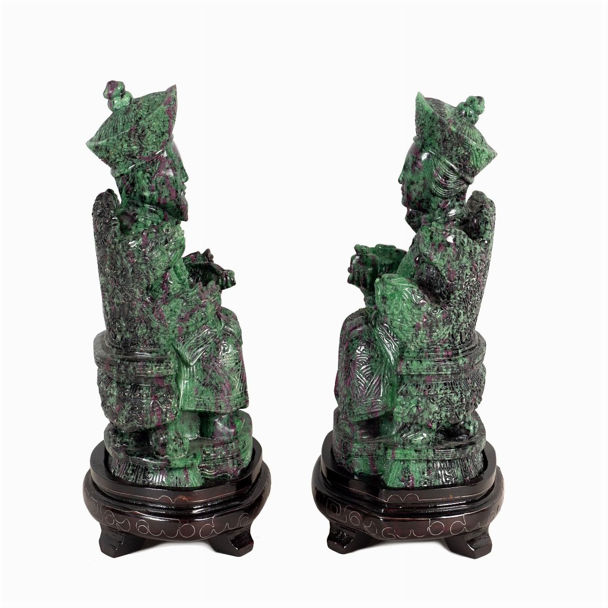 Coppia di Sculture in Zoisite