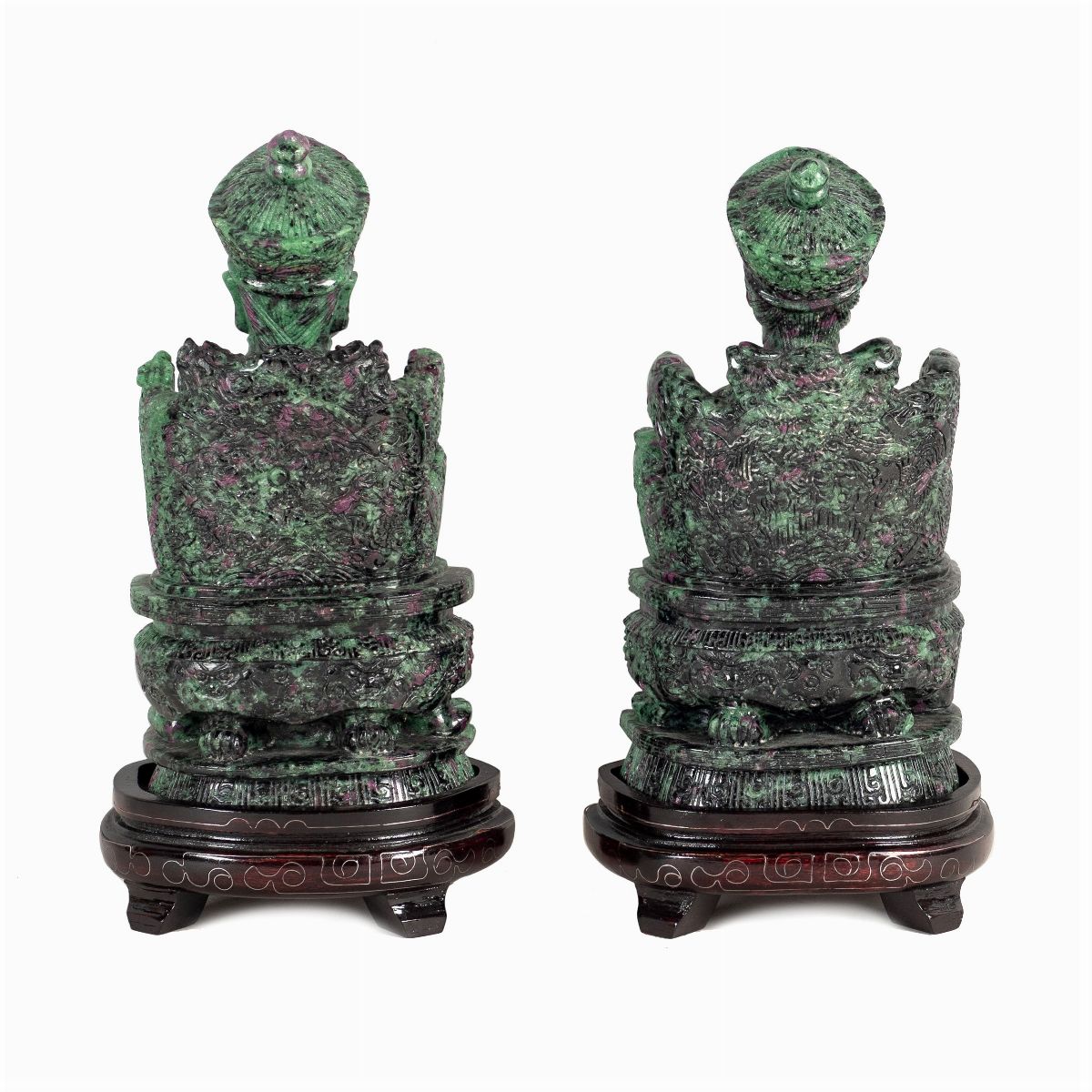 Coppia di Sculture in Zoisite