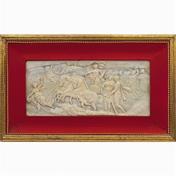 Rectangular plaque in bone  (France, 19th century)  - Auction OLD MASTER AND 19TH CENTURY PAINTINGS - I - Colasanti Casa d'Aste