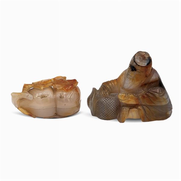 Two agate objects