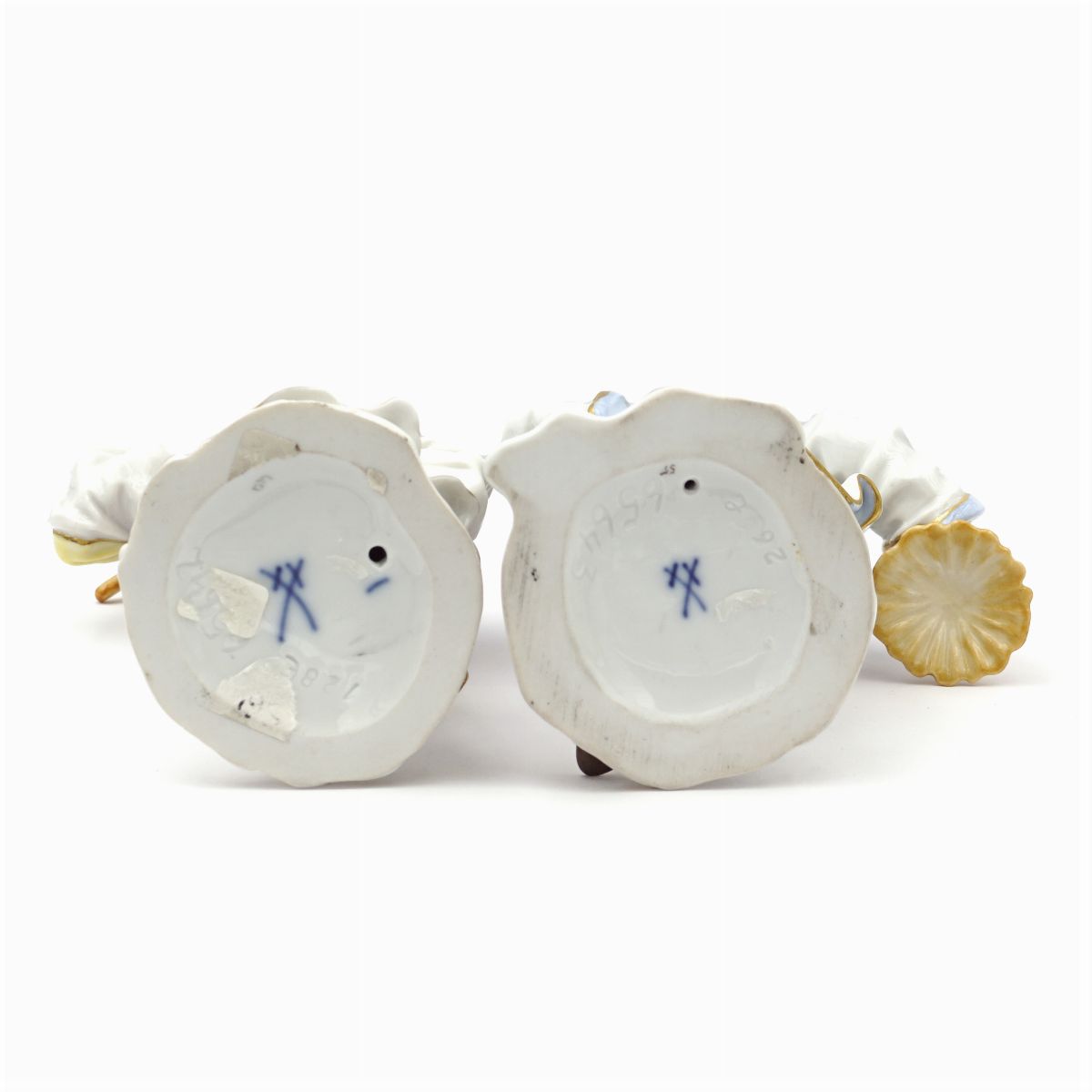 Meissen, Coppia di Figure in Porcellana Policroma