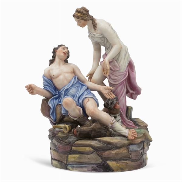 Polychrome porcelain group