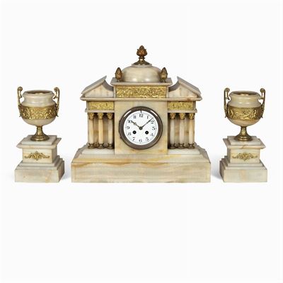 Trittico da Camino in Onice e Bronzo