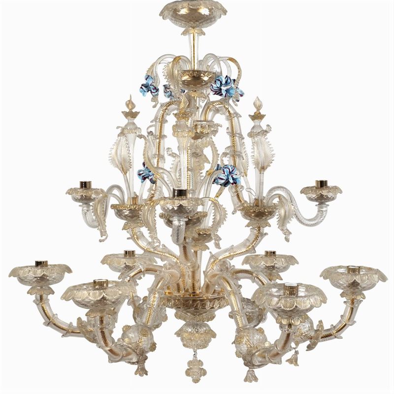 Lampadario Rezzonico in Vetro di Murano