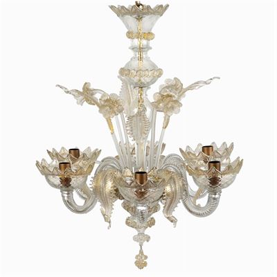 Lampadario in Vetro di Murano, Produzione Mazzucato