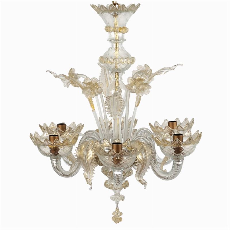 Lampadario in Vetro di Murano, Produzione Mazzucato