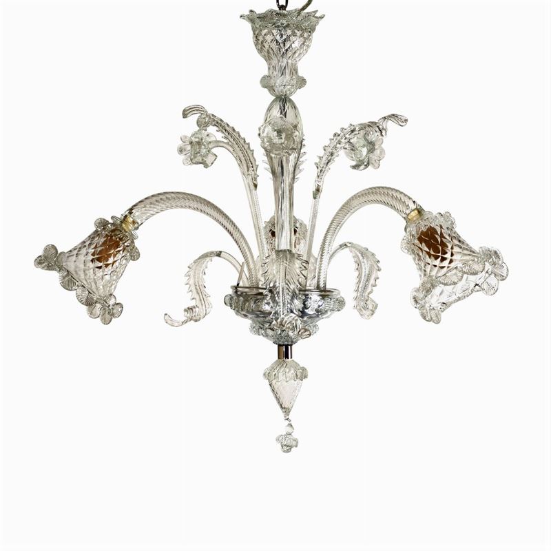 Lampadario in Vetro Trasparente