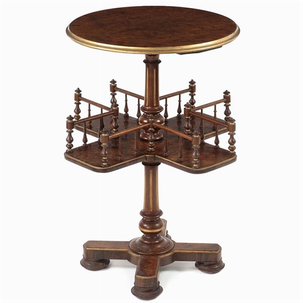 Briar-root and giltwood table