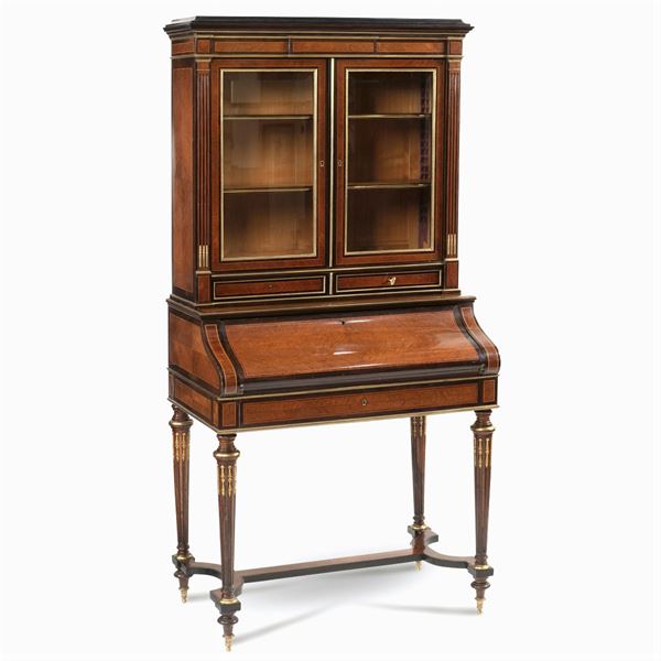 Two body wood furniture  (France, late 19th century)  - Auction OLD MASTER AND 19TH CENTURY PAINTINGS - I - Colasanti Casa d'Aste