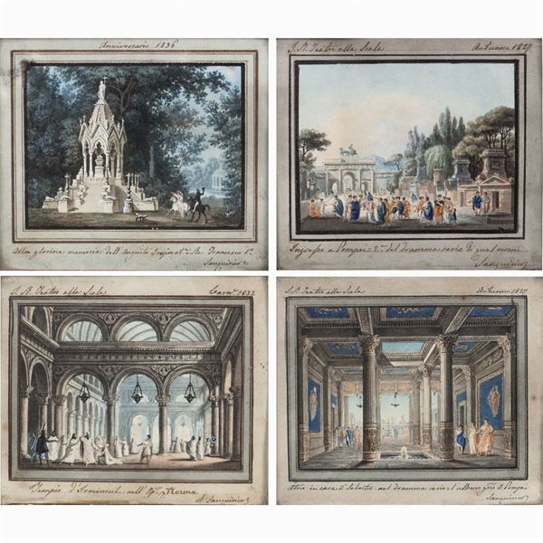 Alessandro SANQUIRICO  (Milano 1777-1849)  - Auction OLD MASTER AND 19TH CENTURY PAINTINGS - I - Colasanti Casa d'Aste