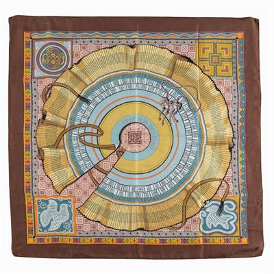 Hermès, Foulard Carrè Collezione Cent Plis Des Miao