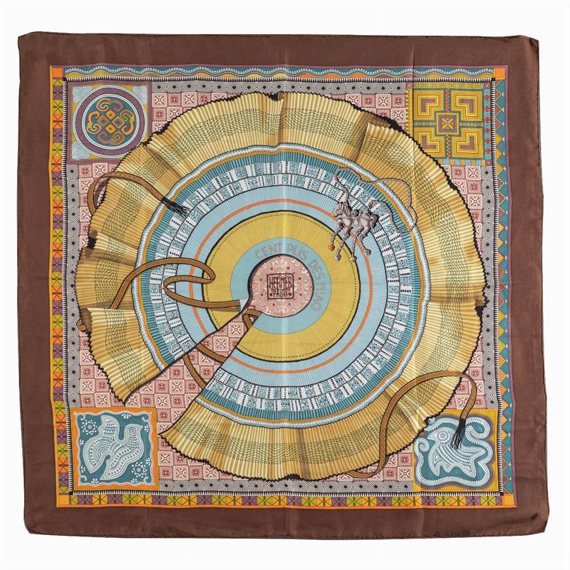 Hermès, Foulard Carrè Collezione Cent Plis Des Miao