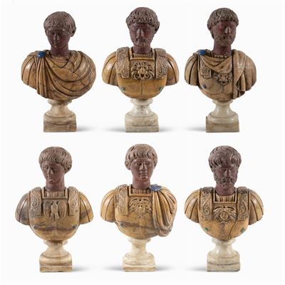 Collezione di Busti in Marmi Policromi (6)