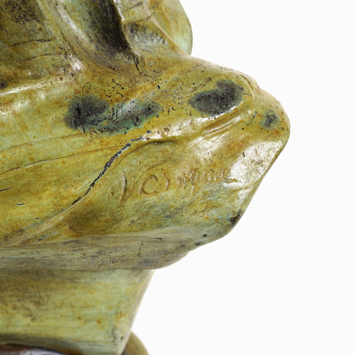 Busto in Bronzo Dipinto in Policromia