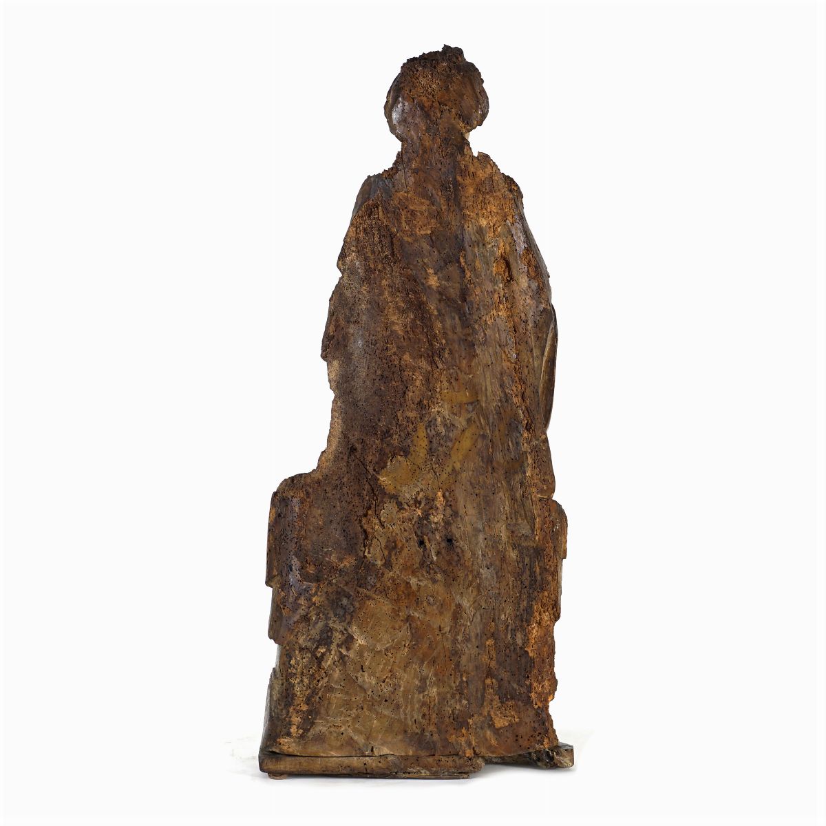 Scultura Lignea Raffigurante Madonna su Trono