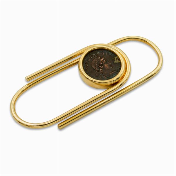 Bulgari, fermasoldi attache in oro giallo 18kt