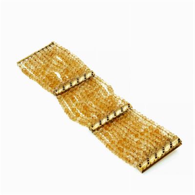 Bracciale Composto da Sei Fili di Quarzi Citrini