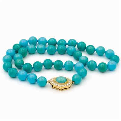 Collana Ad un Filo di Turchesi