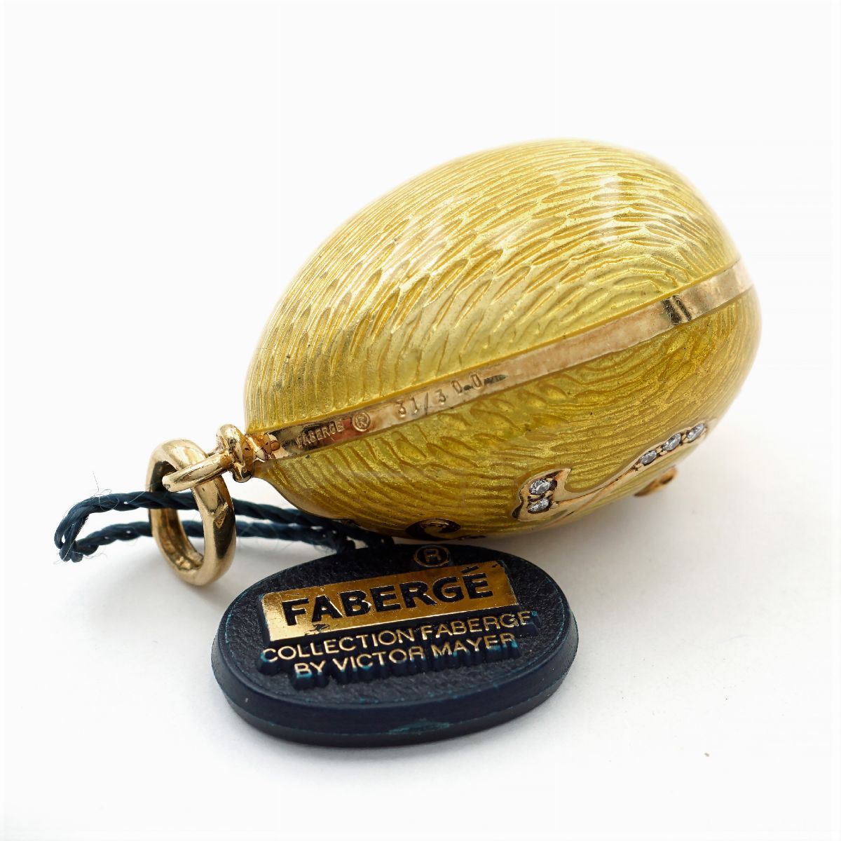 Fabergé, Pendente Uova in Oro Giallo 18kt