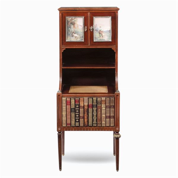 Small mahogany library  (France, 19th-20th century)  - Auction OLD MASTER AND 19TH CENTURY PAINTINGS - I - Colasanti Casa d'Aste