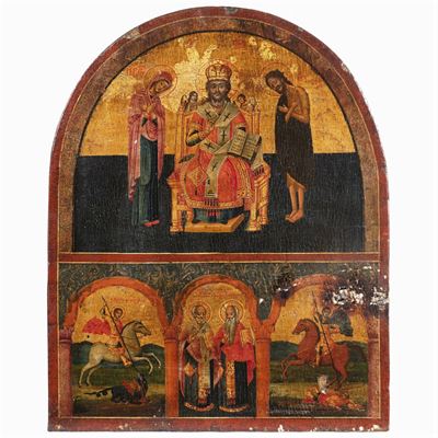 Icona Raffigurante " la Deesis"