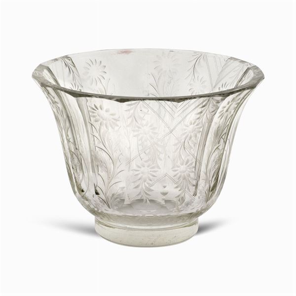 Cut crystal vase