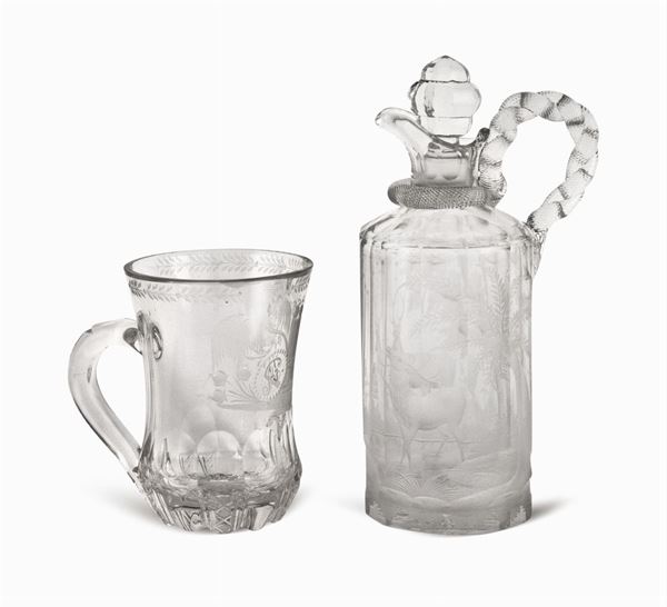 Group of cut crystal objects