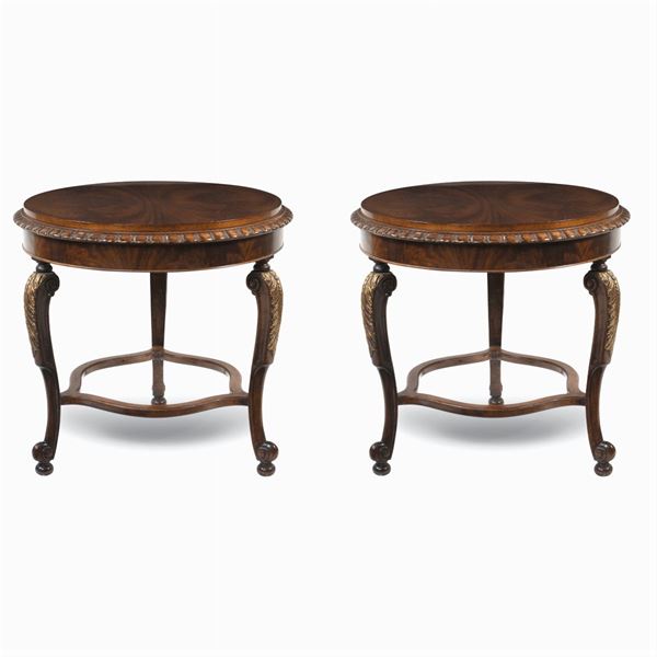 Pair of mahogany coffee tables