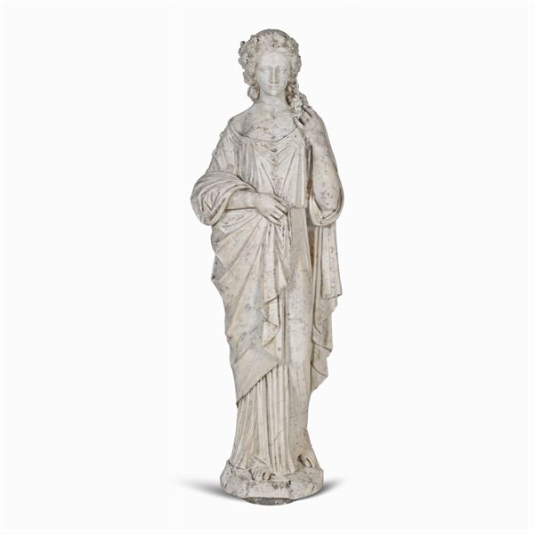 Scultura in marmo bianco  (Italia, XIX Sec.)  - Asta DIPINTI ANTICHI DA UNA PRESTIGIOSA DIMORA ROMANA - I - Colasanti Casa d'Aste