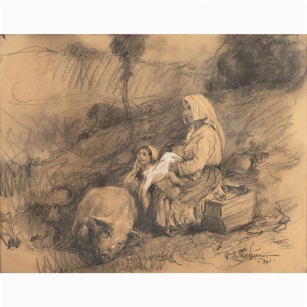 Paolo Emilio Passaro : Paolo Emilio Passaro  (Vallo della Lucania 1878 - Napoli 1956)  - Asta DIPINTI ANTICHI DA UNA PRESTIGIOSA DIMORA ROMANA - I - Colasanti Casa d'Aste