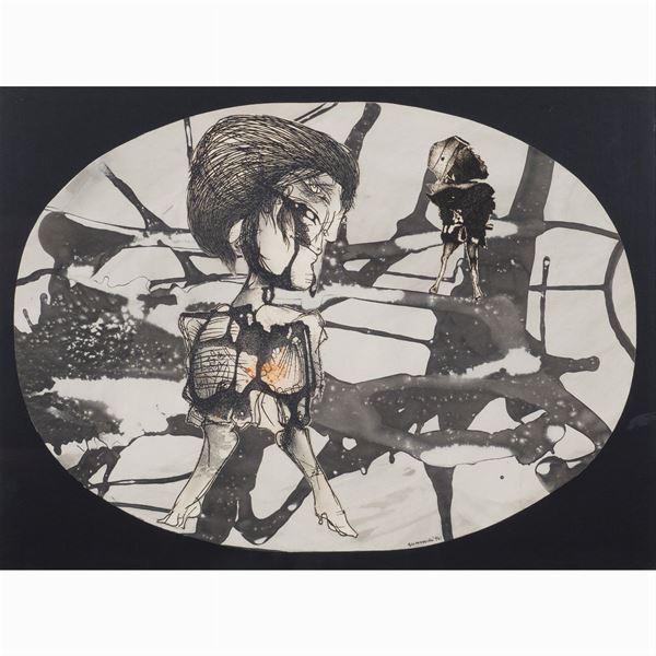 Giuseppe Guerreschi : Giuseppe Guerreschi  (Milano 1929 - Nizza 1985)  - Auction MODERN & CONTEMPORARY ART - Colasanti Casa d'Aste