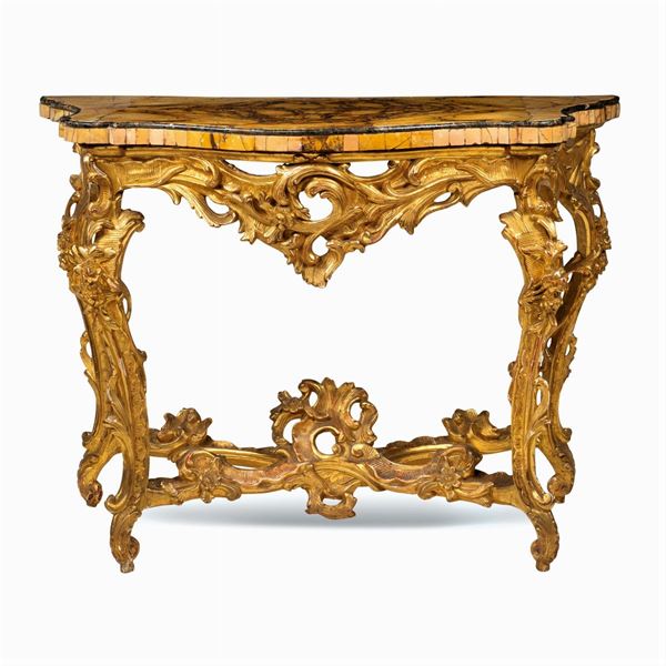 Console in legno dorato