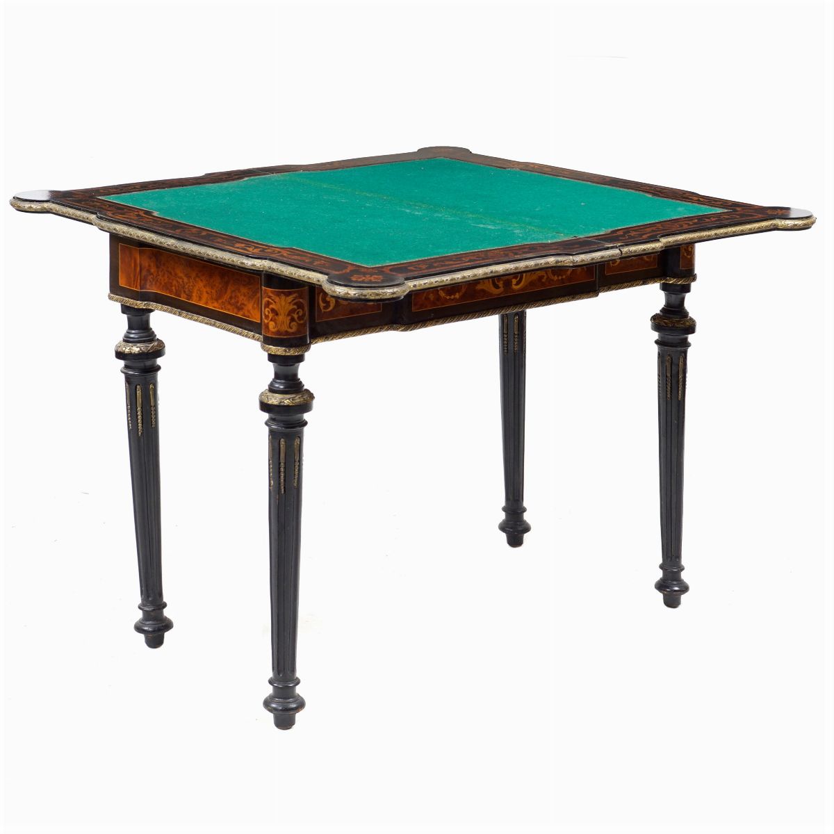 Tavolo da Gioco in Legno Ebanizzato