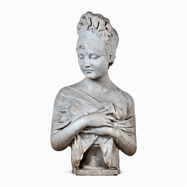 Scultura in marmo bianco