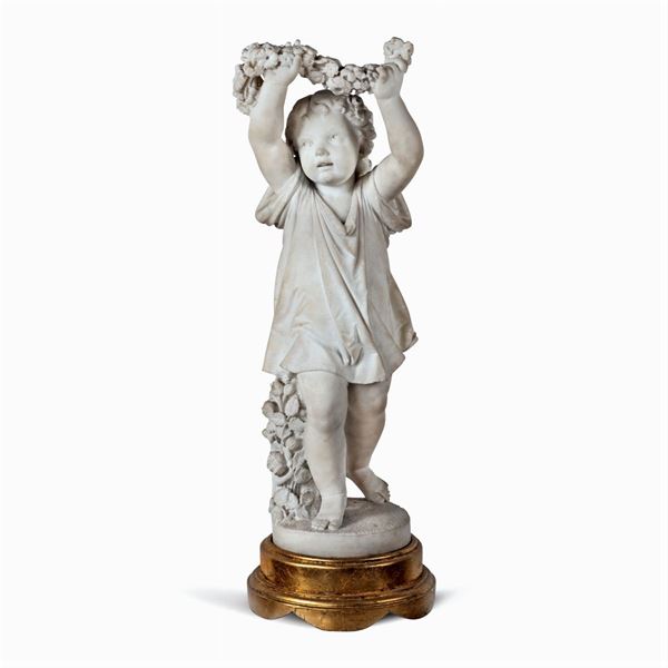 Scultura in marmo bianco