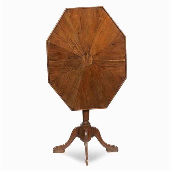 Walnut tilt-top table