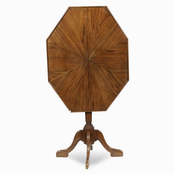 Walnut tilt-top table