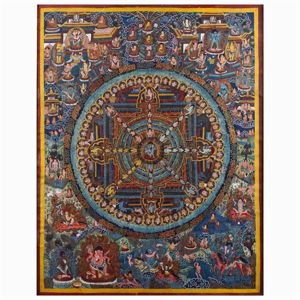 Thangka Mandala raffigurante "Chakrasamvara"