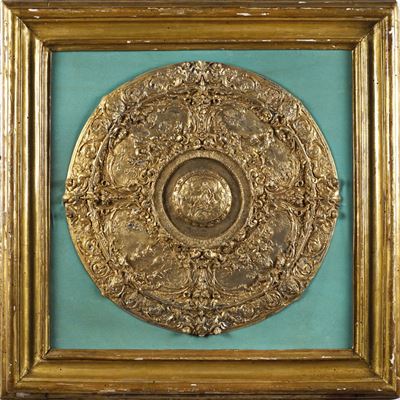 Piatto da Parata in Bronzo Dorato