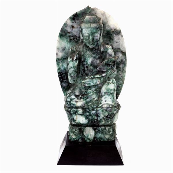 Jadeite sculpture  (Oriental manufacture, 19th-20th century)  - Auction From Important Roman Collections - Colasanti Casa d'Aste