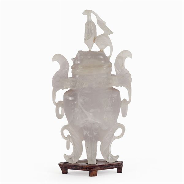 Lavender jade vase