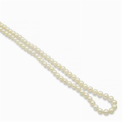 Lunga Collana Ad un Filo di Perle Coltivate