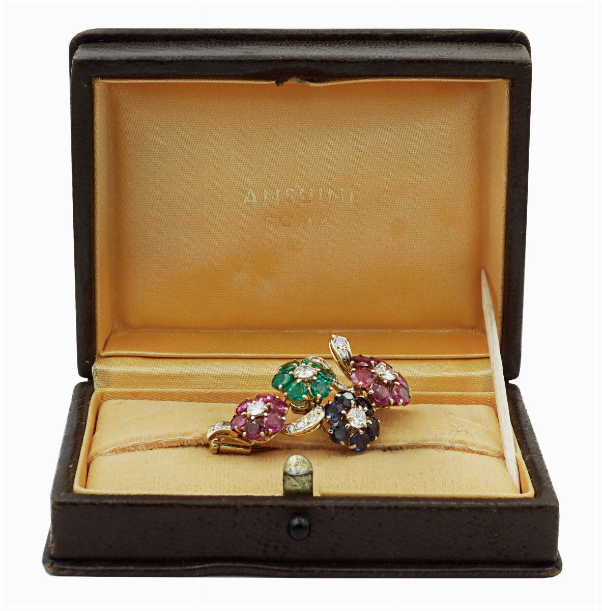 Spilla Ramage Floreale in Oro Giallo 18kt