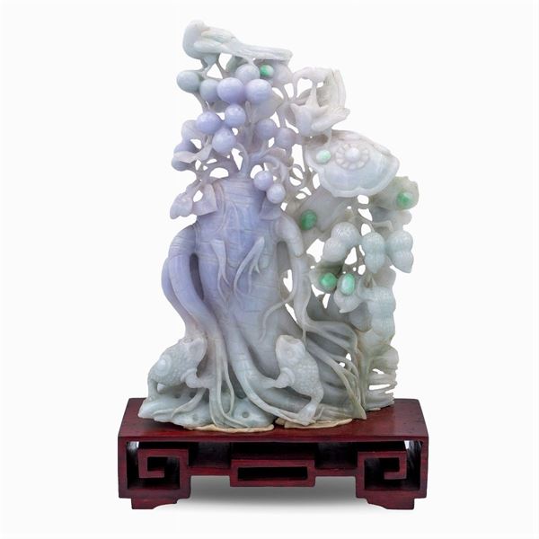 Lavender jade group  (China, 20th century)  - Auction From Important Roman Collections - Colasanti Casa d'Aste